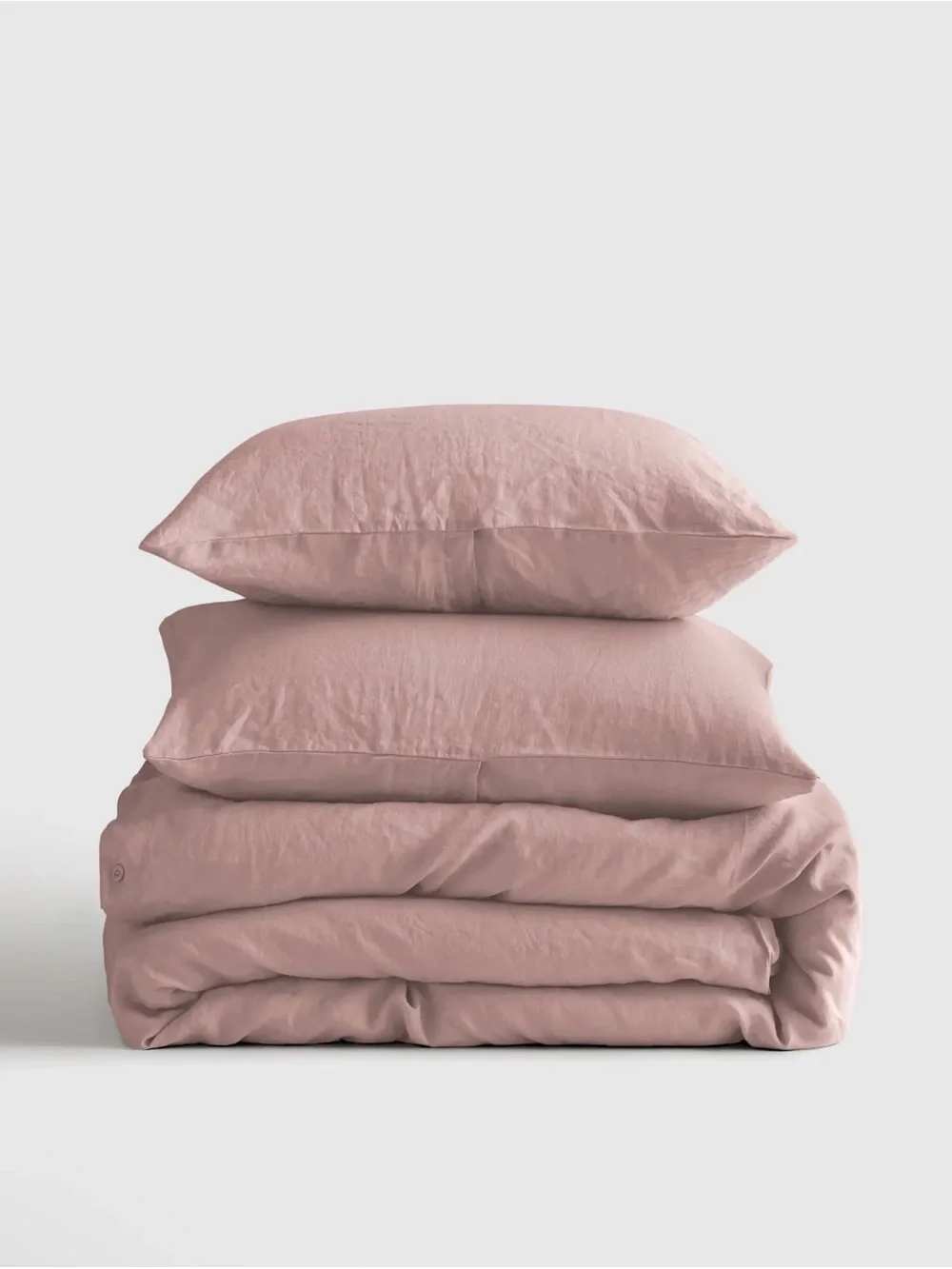 Quince NWOT European Linen Duvet Cover Set in Dusty Mauve Queen 876